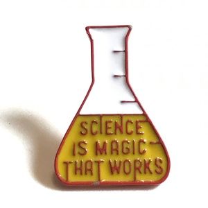 "Science is Magic That Works" Enamel Pin Brooch